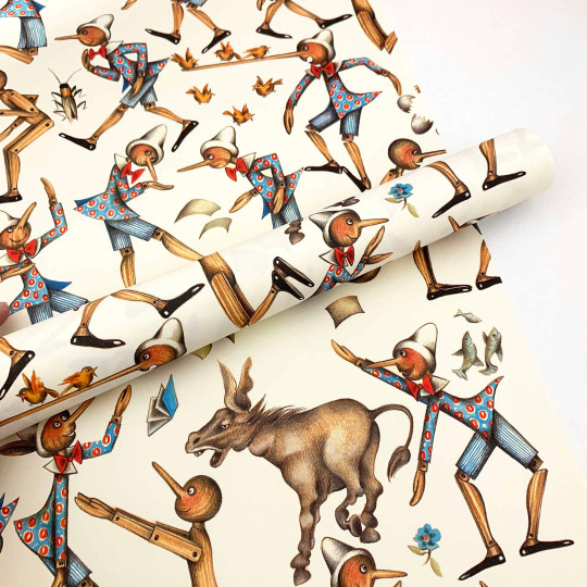 Pinocchio Print Italian Paper ~ Rossi Italy